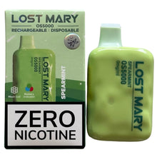 Load image into Gallery viewer, Spearmint - Lost Mary OS5000 - Zero Nicotine