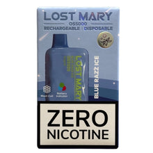 Load image into Gallery viewer, Blue Razz Ice - Lost Mary OS5000 - Zero Nicotine