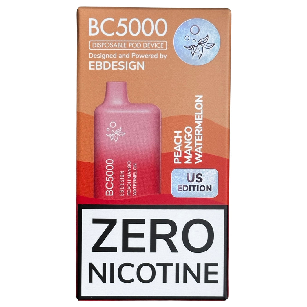 Zero Nicotine - BC5000 - Peach Mango Watermelon - EBCreate