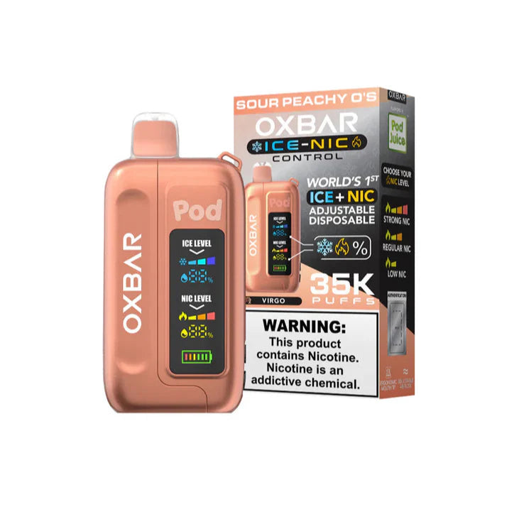 Sour Peachy O-s - Pod Juice X Oxbar Ice-Nic 35K