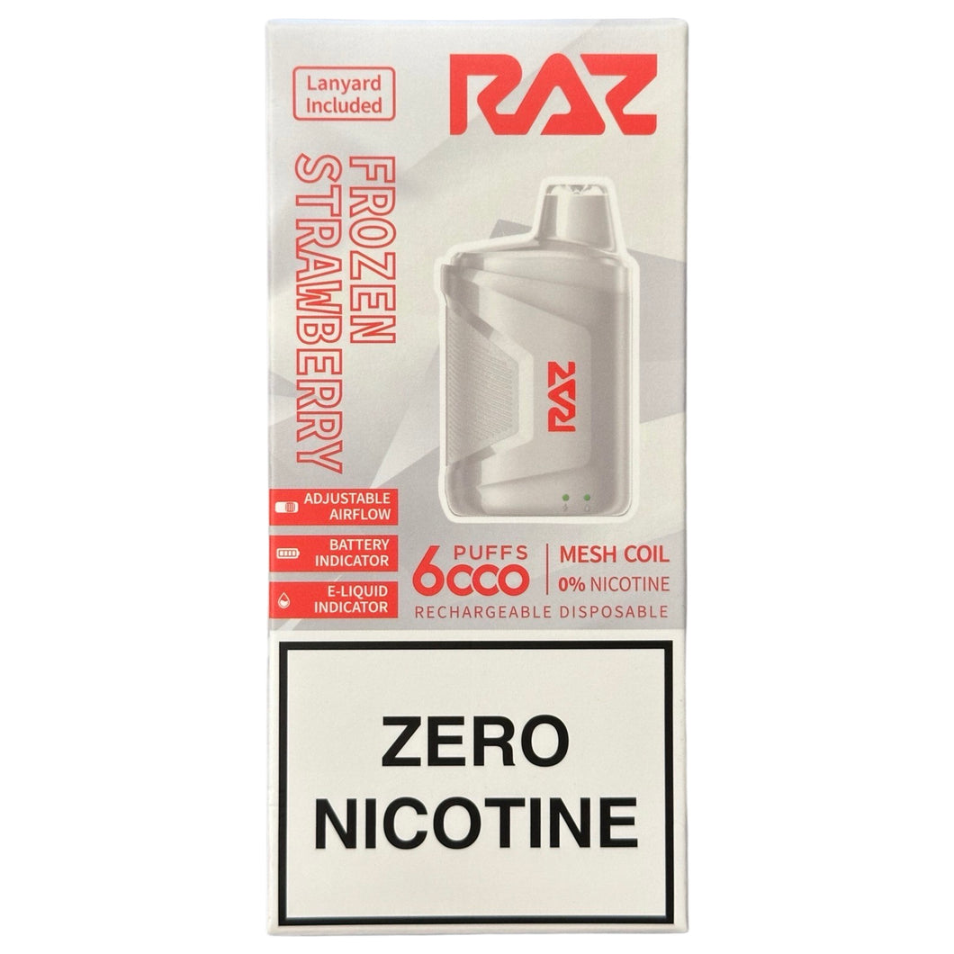Frozen Strawberry - RAZ CA6000 - Zero Nicotine
