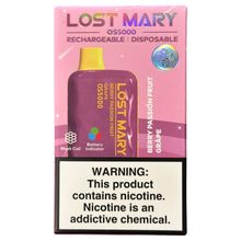 Load image into Gallery viewer, Berry Passion Fruit Grape - Lost Mary OS5000
