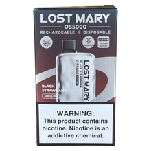Load image into Gallery viewer, Black Strawnana - Lost Mary OS5000 - Luster Edition
