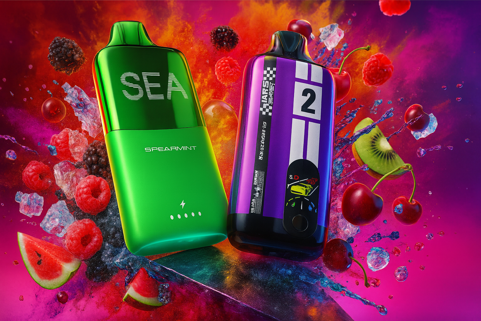 A vivid product image showcases a metallic green 