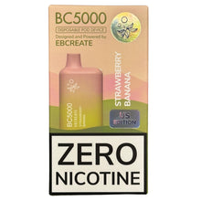 Load image into Gallery viewer, Zero Nicotine - BC5000 - Strawberry Banana - EBCreate
