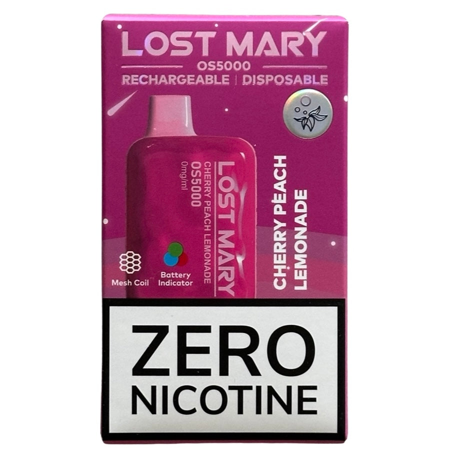 Cherry Peach Lemonade - Lost Mary OS5000 - Zero Nicotine
