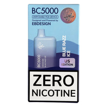 Load image into Gallery viewer, Zero Nicotine - Elf Bar BC5000 - Blue Razz Ice
