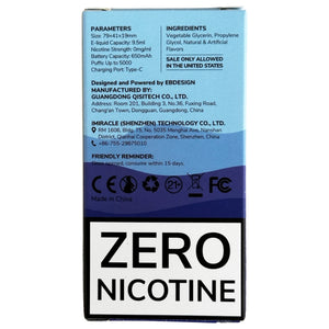 Zero Nicotine - Elf Bar BC5000 - Blue Razz Ice